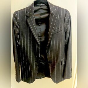 Theory wool blazer with white pinstripes
